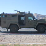 Side view of a Las Vegas Metropolitan Police BearCat G3 at a public display in January 2020.